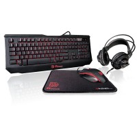 KIT TT KNUCKER 4 en 1 TECLADO MOUSE PAD AURICULARES COMBO