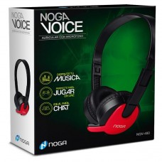 AURICULARES NOGA 3.5MM CON MIC NGV-480 ROJO